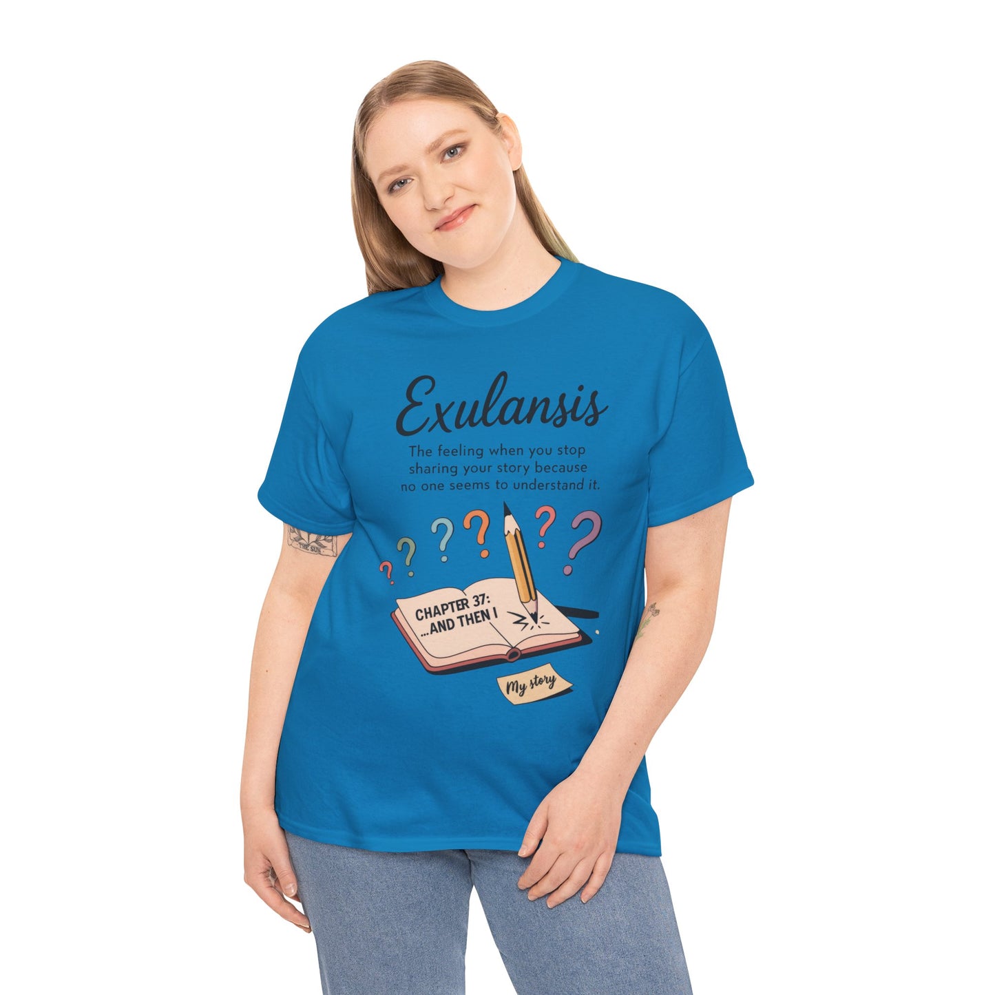 Exulansis Shirt, Emotional Aesthetic Word Tee, Deep Meaning Typography Graphic Tee, Women's Heavy Cotton Tee, deep meaning t shirt