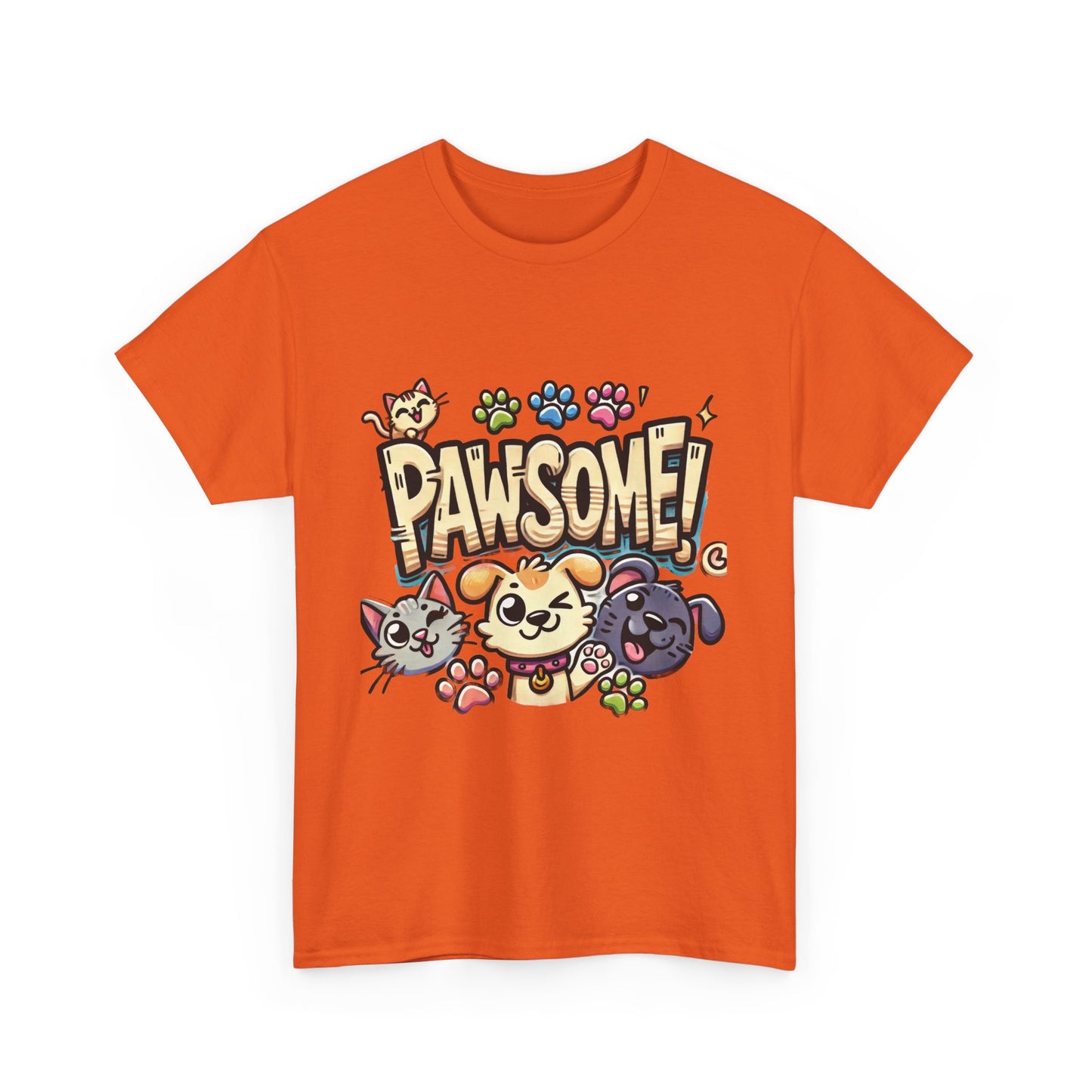 Pawsome Pets Unisex Heavy Cotton Tee, for Pet Lovers, Animal Enthusiasts, Gift for Animal Lovers, Cute Pet Shirt, Fun Animal Tee