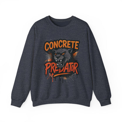 Men's Heavy Blend™ Crewneck Sweatshirt, Concrete Predator Mens Panther Crewneck Sweatshirt