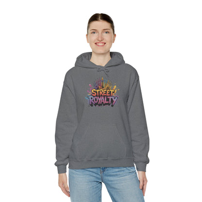 Street Royalty Women's Hoodie, Graffiti Crown Graphic Pullover, Urban Streetwear Sweatshirt for Girls