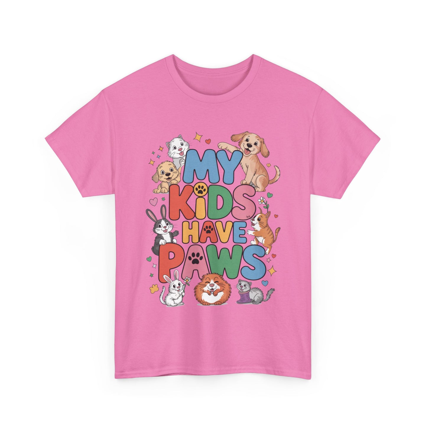 My Kids Have Paws Shirt, Cute Pet Mom Tee, Dog Cat Bunny Lover Gift, Funny Animal Parent T-Shirt, Gift for Pet Parents, Cute Pet T-Shirt
