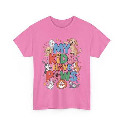 My Kids Have Paws Shirt, Cute Pet Mom Tee, Dog Cat Bunny Lover Gift, Funny Animal Parent T-Shirt, Gift for Pet Parents, Cute Pet T-Shirt