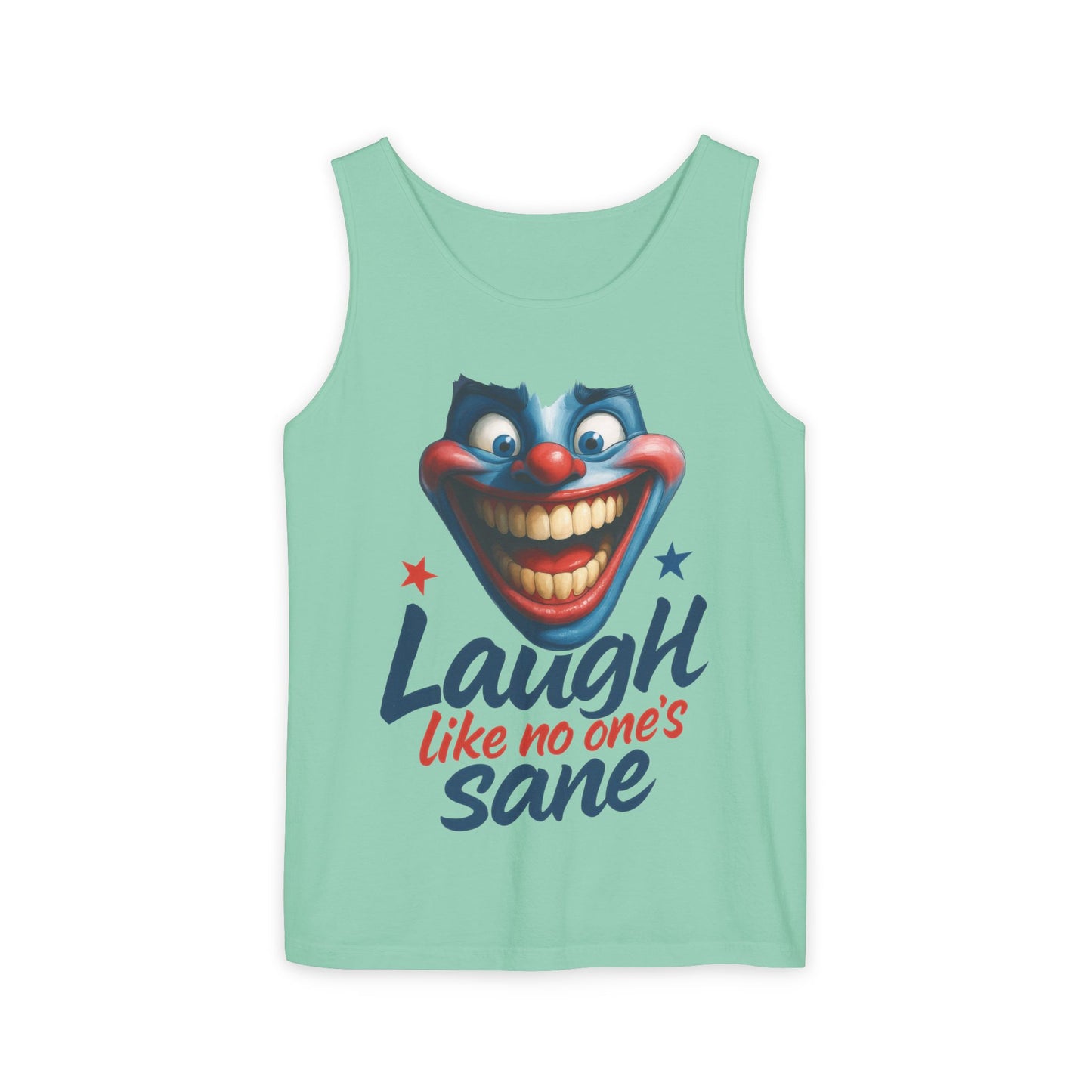 Laugh Out Loud Unisex Tank Top, Funny Graphic Top, Humor Shirt, Summer Apparel, Gift for Clowns, Party Wear