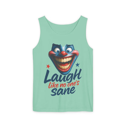 Laugh Out Loud Unisex Tank Top, Funny Graphic Top, Humor Shirt, Summer Apparel, Gift for Clowns, Party Wear