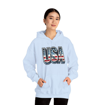 USA Flag Unisex Hoodie, Patriotic Sweatshirt, Independence Day Gift, American Pride Apparel, Casual Layering