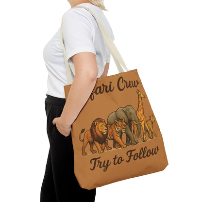 Safari Crew Tote Bag - Animal Print, Gift for Wildlife Lovers, Eco-Friendly, Stylish Grocery Bag, Adventure Enthusiast Essential
