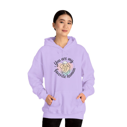 You Are My Favorite Human Hoodie, Cute Mom and Baby Pastel Design, Mothers Day Hooded Sweatshirt Gift