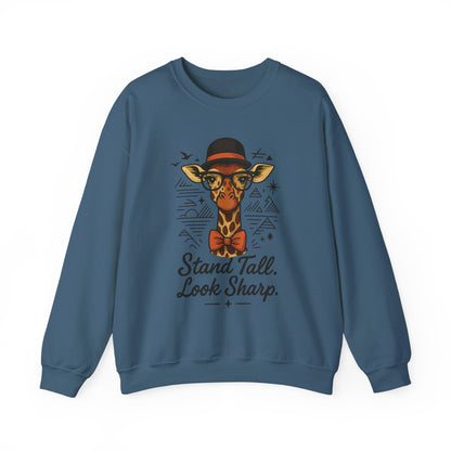 Stylish Giraffe Sweatshirt - Stand Tall, Look Sharp, Unisex Sweater for Animal Lovers, Cozy Gift, Fun Fashion for All Seasons