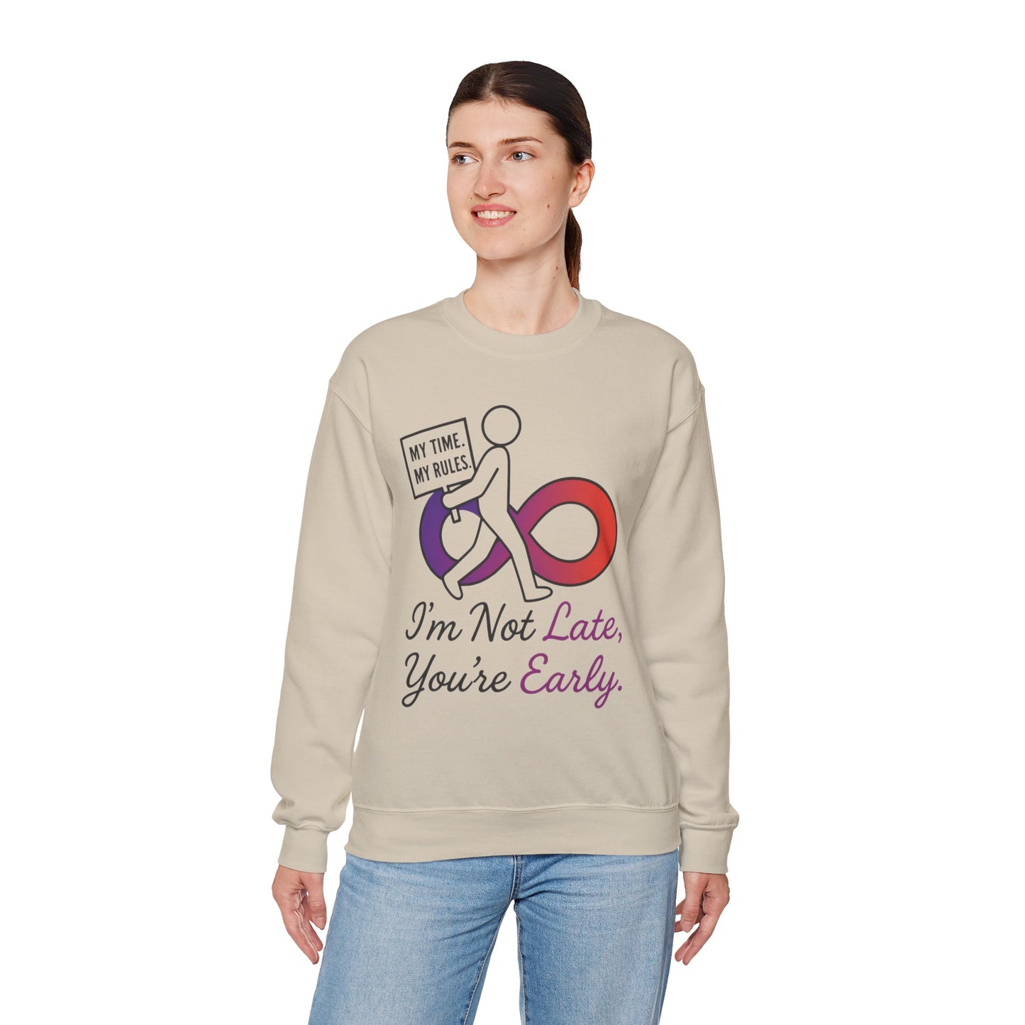 My Time, My Rules Funny Crewneck Sweatshirt, Womens Pullover, Gift for Her, Birthdays, Humor Clothing, Casual Style