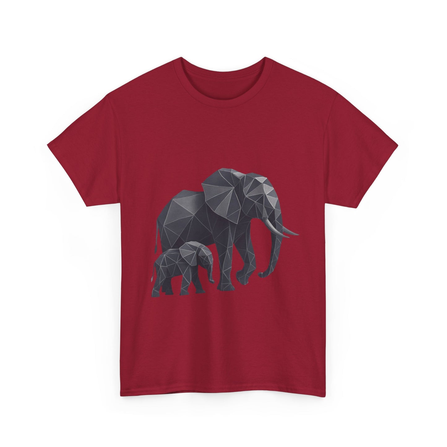 Geometric Elephant Tee - Minimalist Art Shirt, Nature Lover Gift, Animal Print T-Shirt, Unisex Cotton Tee, Eco-Friendly Wear