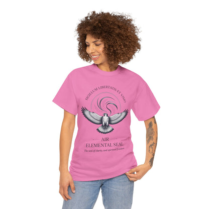 Air Elemental Seal Unisex Cotton Tee, Clarity & Spiritual Freedom Symbol Tee, Unisex Elemental Shirt, Vision Totem Gift, Spiritual Gift