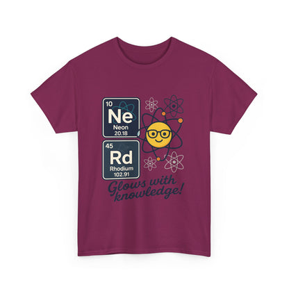 Funny Womens Nerd T-Shirt, NeRd Periodic Table Shirt, Glowing Knowledge Tee, Science Lover Gift, Chemistry Shirt, STEM Apparel, Science Tee