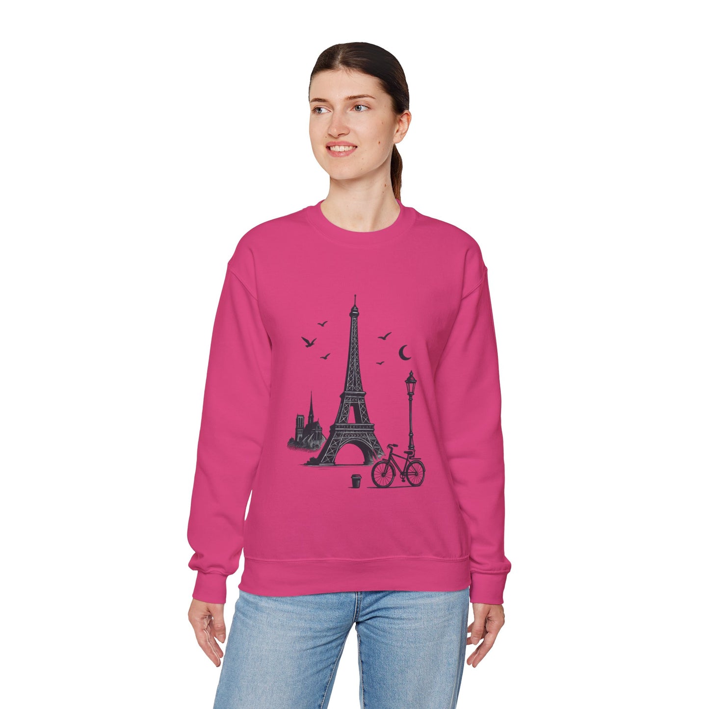 Vintage Parisian Crewneck Sweatshirt, Eiffel Tower Sweater, Cozy Travel Gift, Unisex Fashion, Casual Paris Sweatshirt