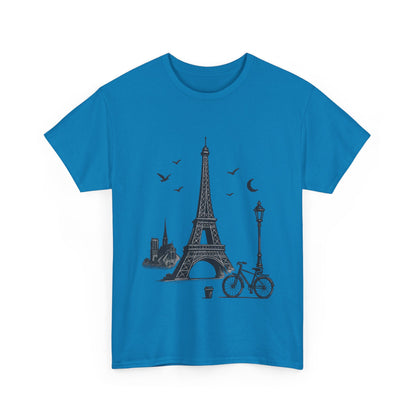 Eiffel Tower Graphic Tee, Parisian Style T-Shirt, Casual Summer Top, Travel Gift, Unisex Cotton Shirt