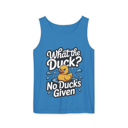 What The Duck Funny Womens Tank Top, No Ducks Given Tee, Sarcastic Duck Tee, Rubber Duck Graphic Tank, Humor Gift For Her,Beach Party Outfit