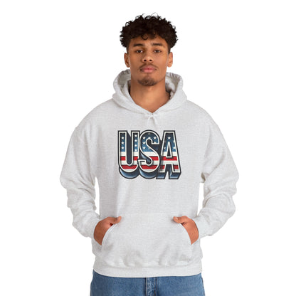 USA Flag Unisex Hoodie, Patriotic Sweatshirt, Independence Day Gift, American Pride Apparel, Casual Layering