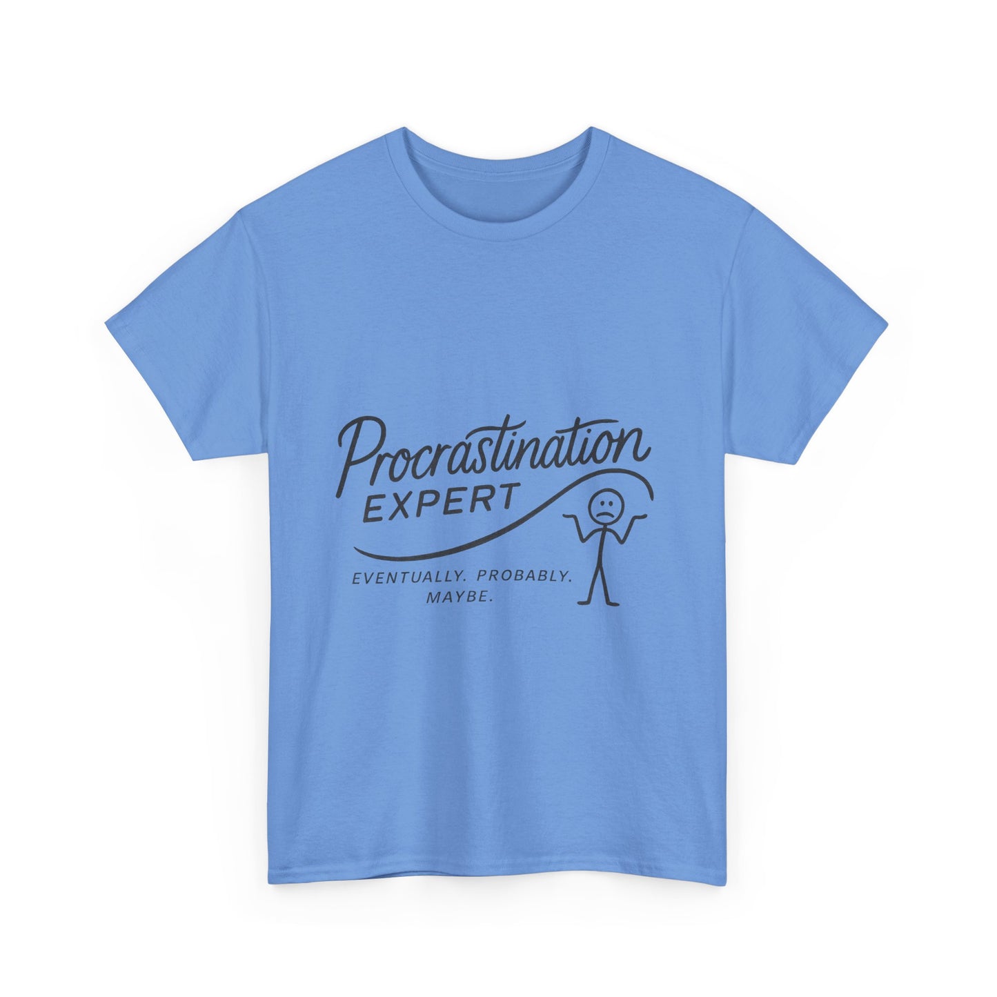 Procrastination Expert Women's Heavy Cotton Tee, Funny T-Shirt, Gift for Students, Casual Wear, Comfy Everyday Tee, Humor Shirt