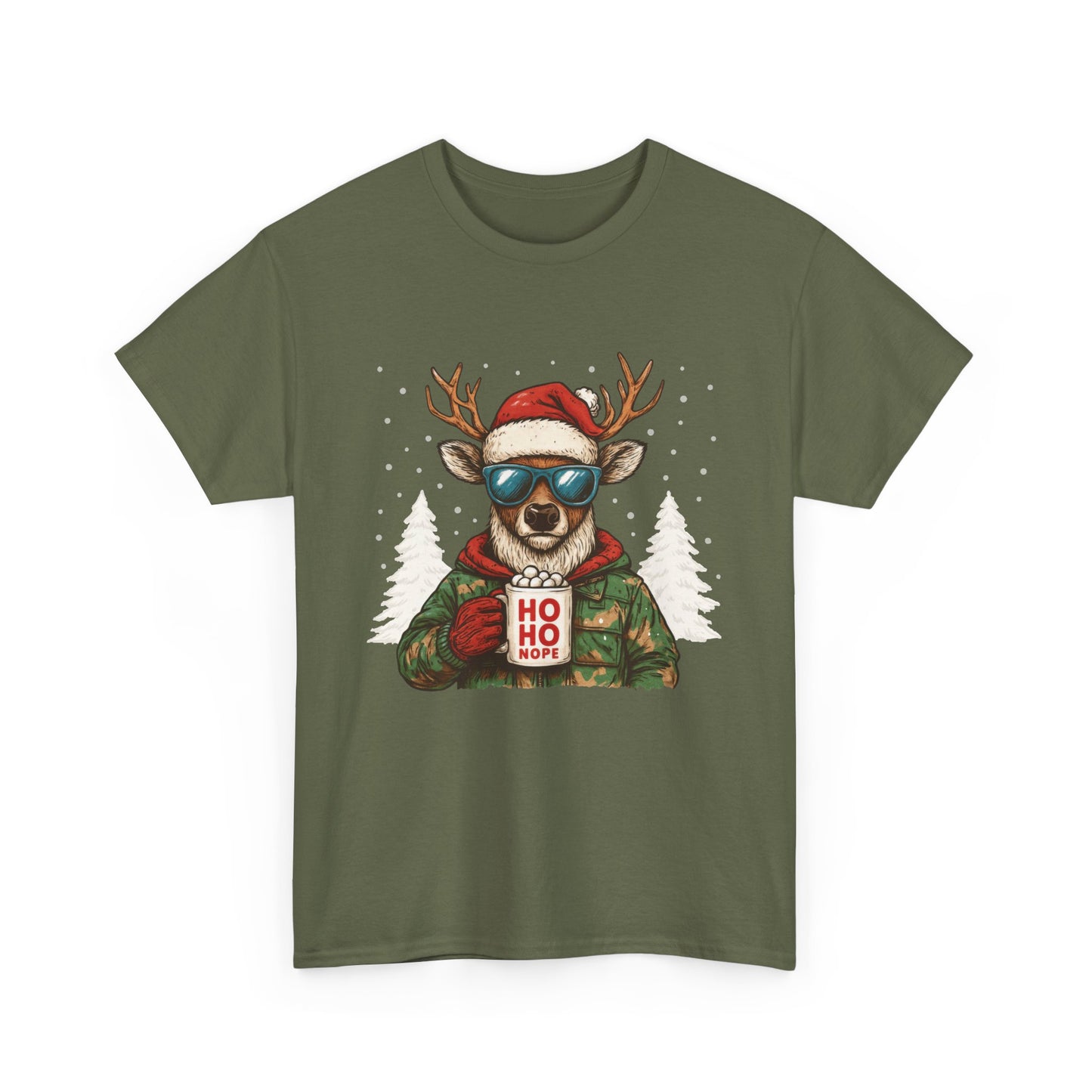 Men's HO HO NOPE Funny Christmas Sweatshirt, Cool Reindeer Pullover
