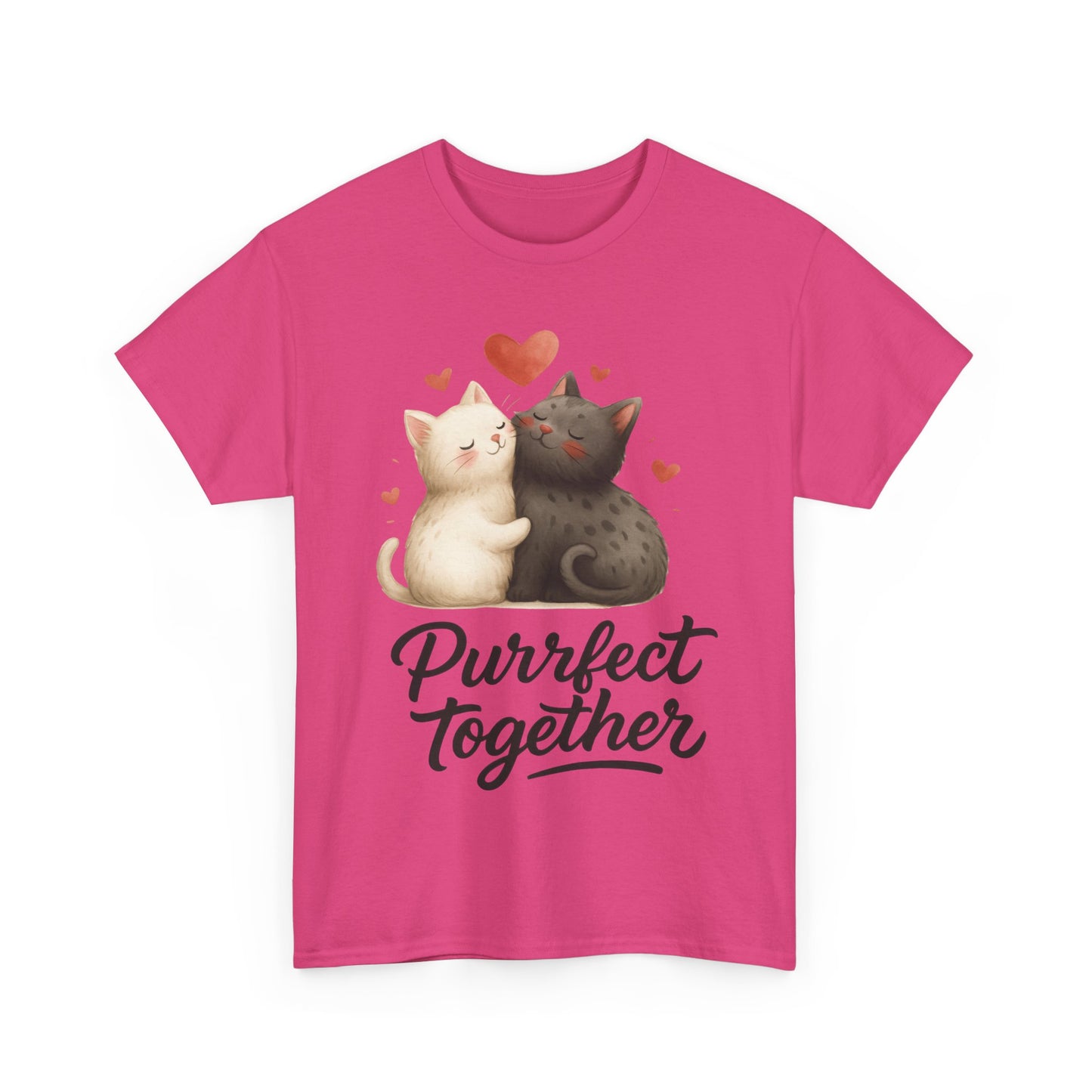 Purrfect Together Cat Womens Tee, Cute Cat Lovers Gift, Funny Animal T-Shirt, Womens Cotton Graphic Tee, Perfect for Valentine's Day, Pet [...]