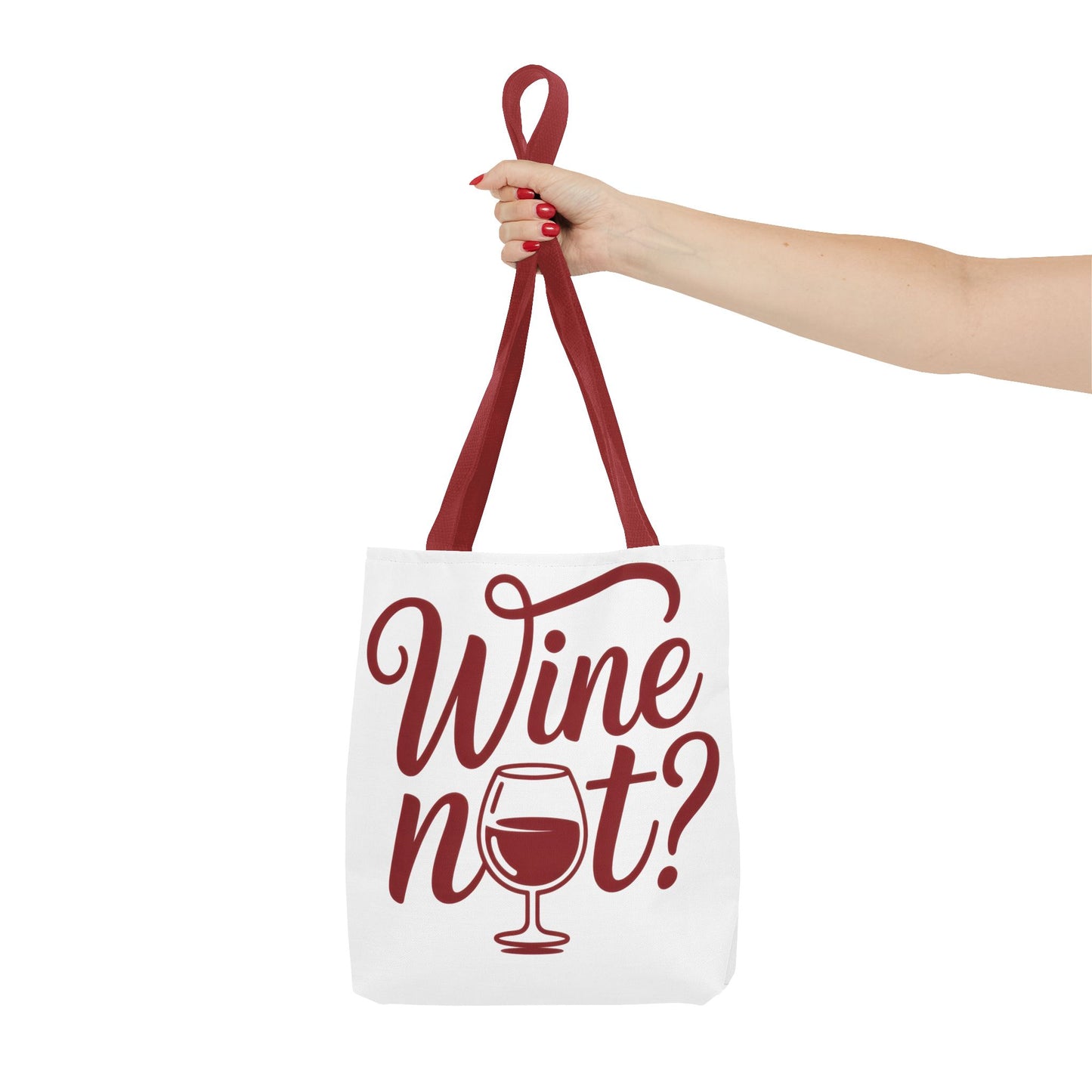 Wine Not? Tote Bag - Fun Wine Lover's Accessory for Parties, Gift for Wine Enthusiasts, Perfect for Grocery or Beach Outings, AOP Design