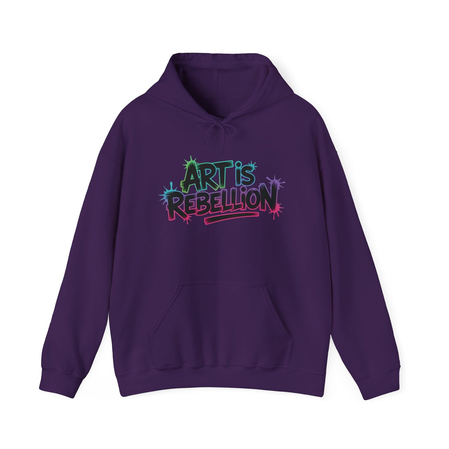 Art Is Rebellion Hoodie, Women's Graffiti Street Art Hooded Sweatshirt, Rebel Graphic Statement Pullover, Heavy Blend™ Hooded Sweatshirt