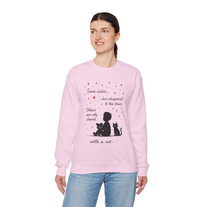 Cozy Cat-Inspired Crewneck Sweatshirt - Literary Lover Gift, Womens Layer, Cat Enthusiast Apparel, Thoughtful Gift for Cozy Nights