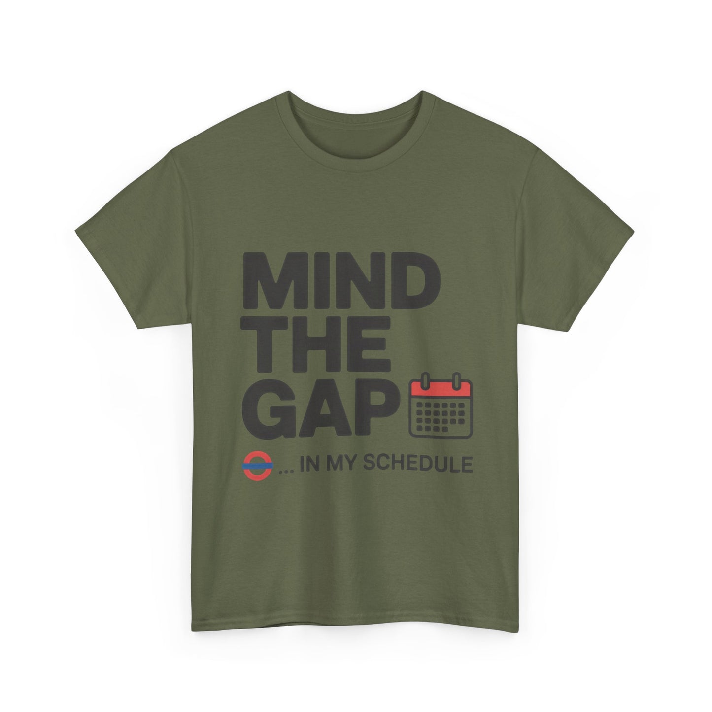 Funny Mind The Gap T-Shirt for Men, London Underground Inspired Schedule Tee, Office Humor Shirt