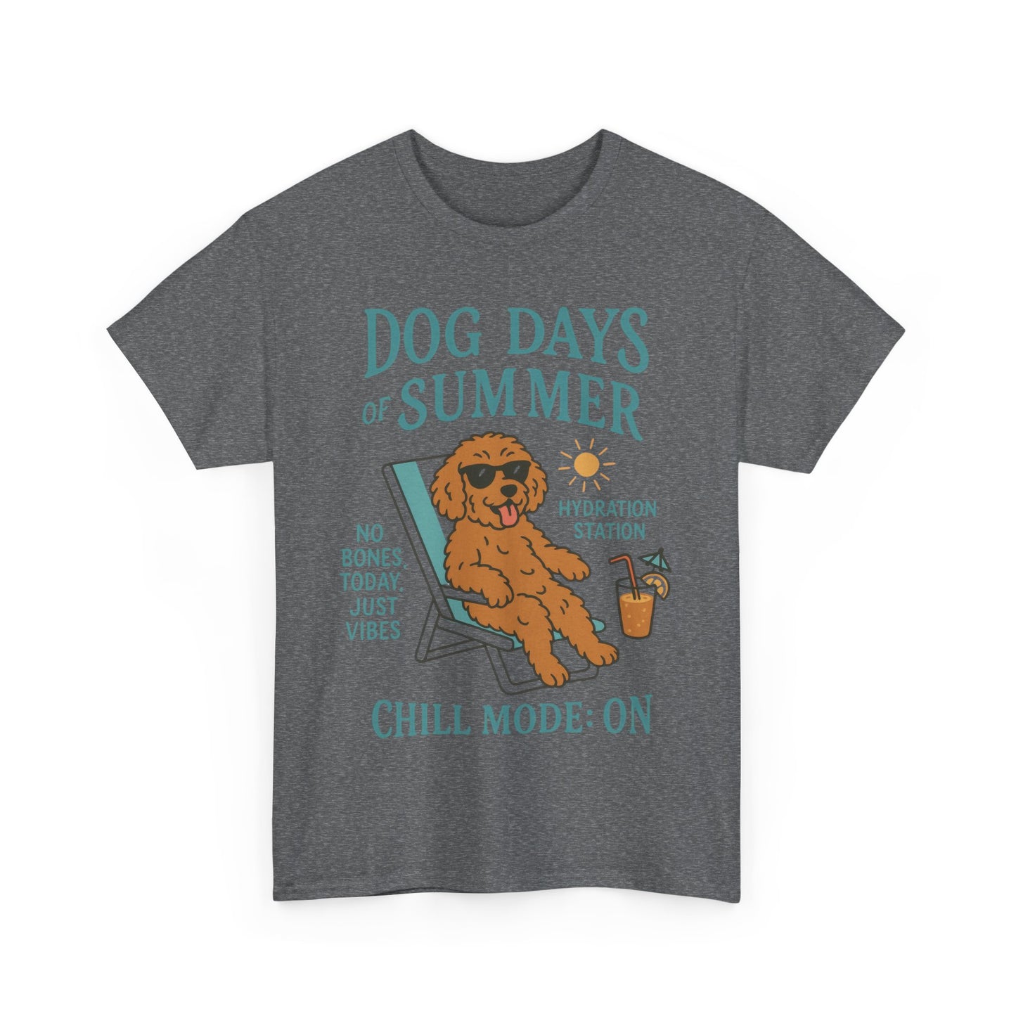 Dog Days of Summer Shirt, Funny Cute Dog Graphic Womens T-Shirt, Chill Mode ON Tee, Summer Puppy Vibes Gift, Dog Lover Gift