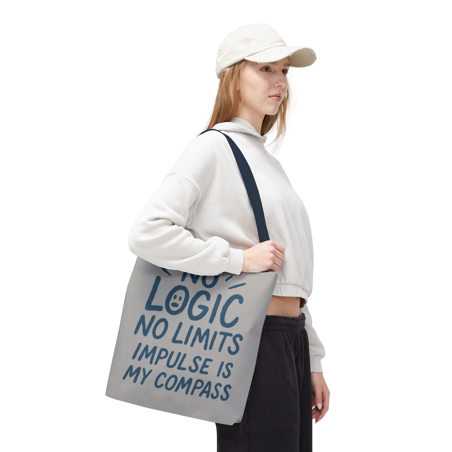 Impulse Is My Compass Tote Bag, Motivational Tote, Reusable Shopping Bag, Perfect Gift for Friends, Everyday Carry, Eco-Friendly