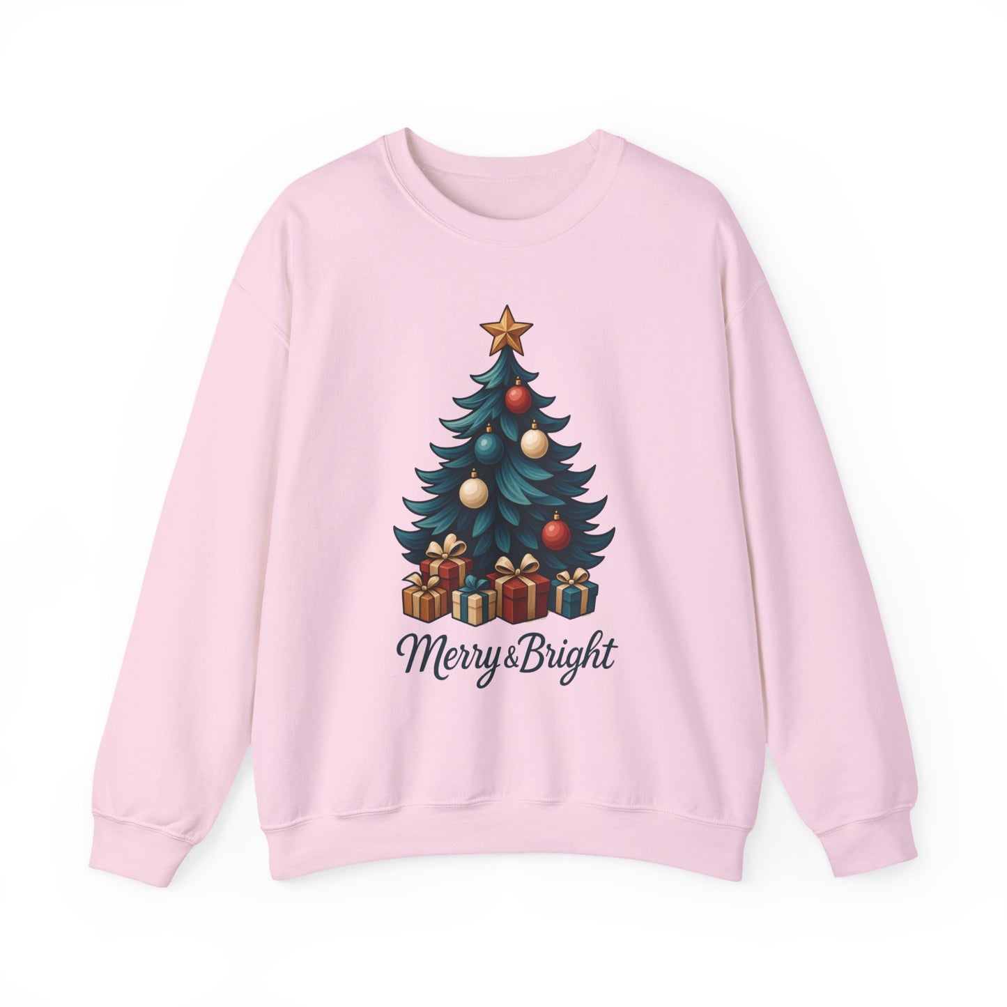 Merry Bright Christmas Sweatshirt, Cozy Holiday Pullover
