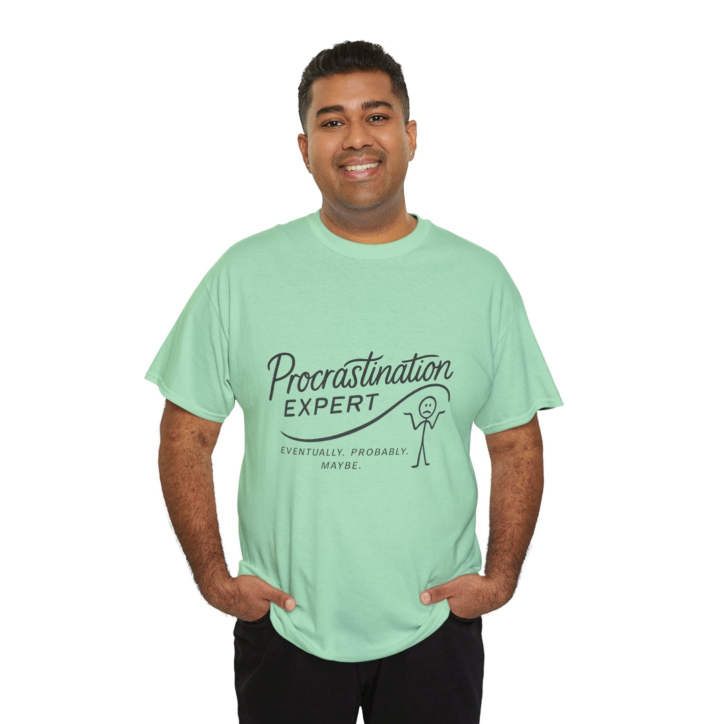 Procrastination Expert Men's Tee, Funny Shirt for Slackers, Gift for Students, Men's Comfortable Casual Wear, Laughs for Every Occasion