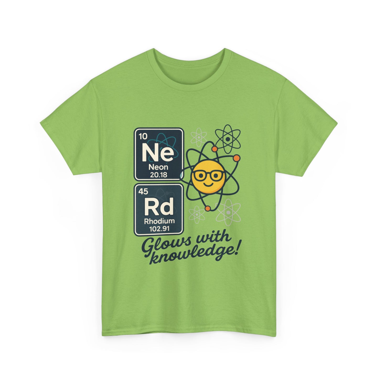 Funny Womens Nerd T-Shirt, NeRd Periodic Table Shirt, Glowing Knowledge Tee, Science Lover Gift, Chemistry Shirt, STEM Apparel, Science Tee
