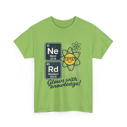 Funny Womens Nerd T-Shirt, NeRd Periodic Table Shirt, Glowing Knowledge Tee, Science Lover Gift, Chemistry Shirt, STEM Apparel, Science Tee