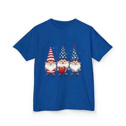 Patriotic Gnome Kids Tee, Cute 4th of July Shirt, Adorable Summer Outfit, Kids Casual Wear, Independence Day Gift