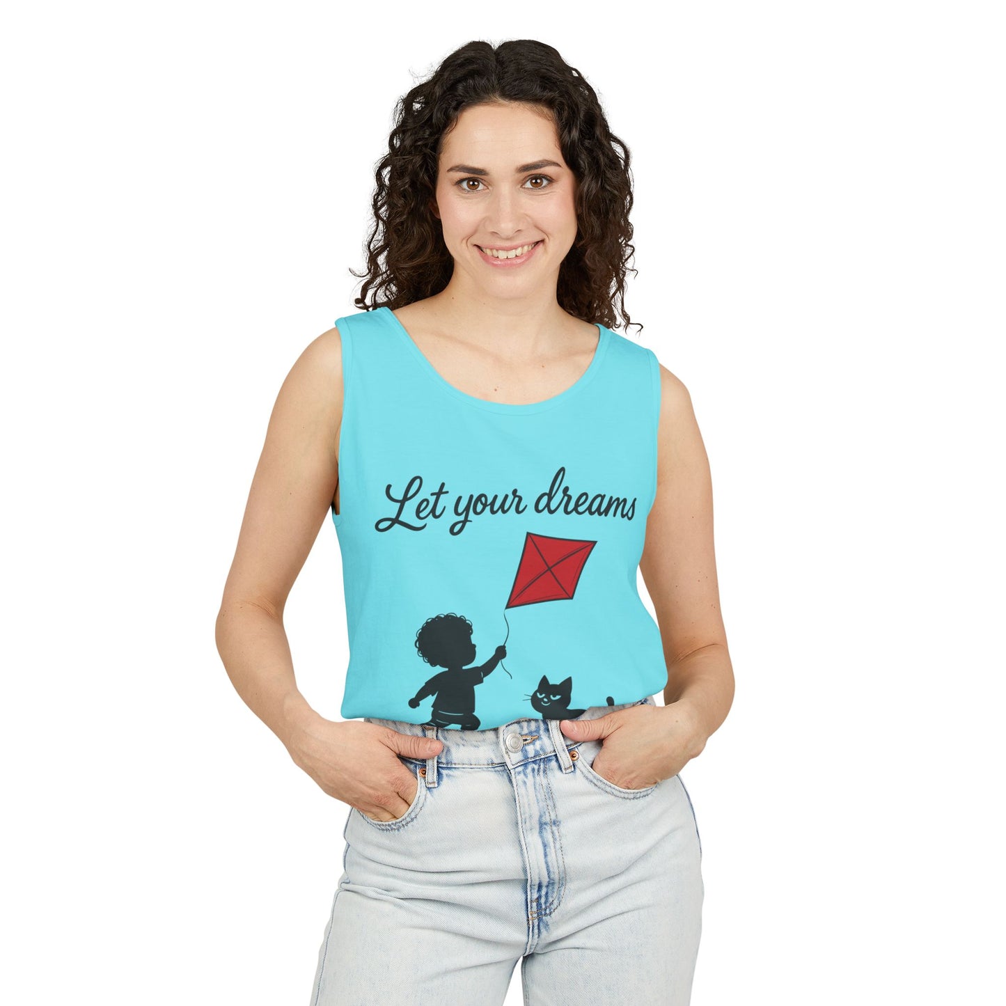 Dream-Catching Tank Top - Lightweight, Womens, Inspirational Graphic Tee, Summer Wear, Perfect Gift for Kids & Families
