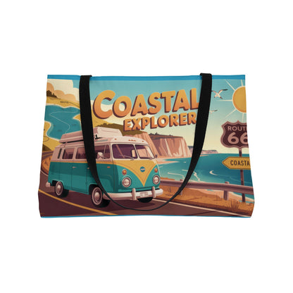 Coastal Adventure Weekender Tote Bag, Beach Bag, Travel Tote, Road Trip Essentials, Stylish Carry-All for Explorers