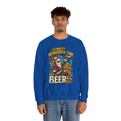 Funny Christmas Beer Sweatshirt, The Most Wonderful Time for a Beer