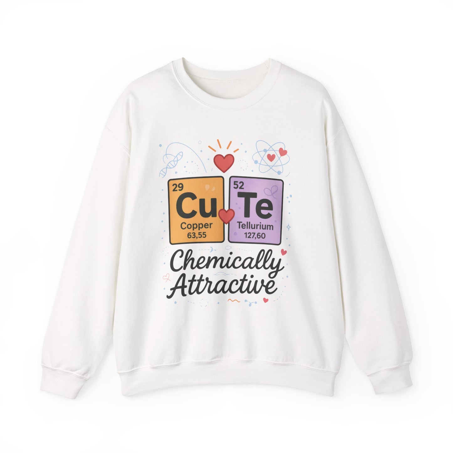 Cute Chemistry Sweatshirt for Women, Periodic Table Sweatshirt, Chemistry Gift for Her, Gift for Science Lovers, Valentine's Day Sweatshirt