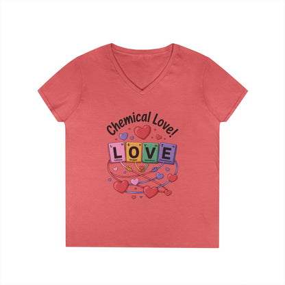 Chemical Love V-Neck T-Shirt, Cute Chemistry Shirt, Valentine's Day Gift, Science Lover Apparel, Funny Graphic Tee