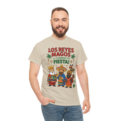 Los Reyes Magos Are Coming to Fiesta!, Funny Three Kings Day Shirt, Día de los Reyes Magos T-Shirt for Christmas Fiesta Lovers