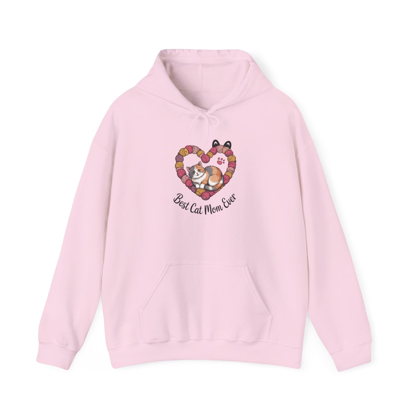 Best Cat Mom Ever Hoodie, Cozy Sweatshirt for Cat Lovers, Gift for Cat Moms, Feline Themed Apparel, Pet Lover Hoodie, Mother's Day Gift