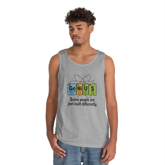 Funny Mens Genius Tank Top, Nerdy Humor Shirt, Periodic Table Shirt, Science Humor Tank, A Funny Gift for Science Lovers, Teachers