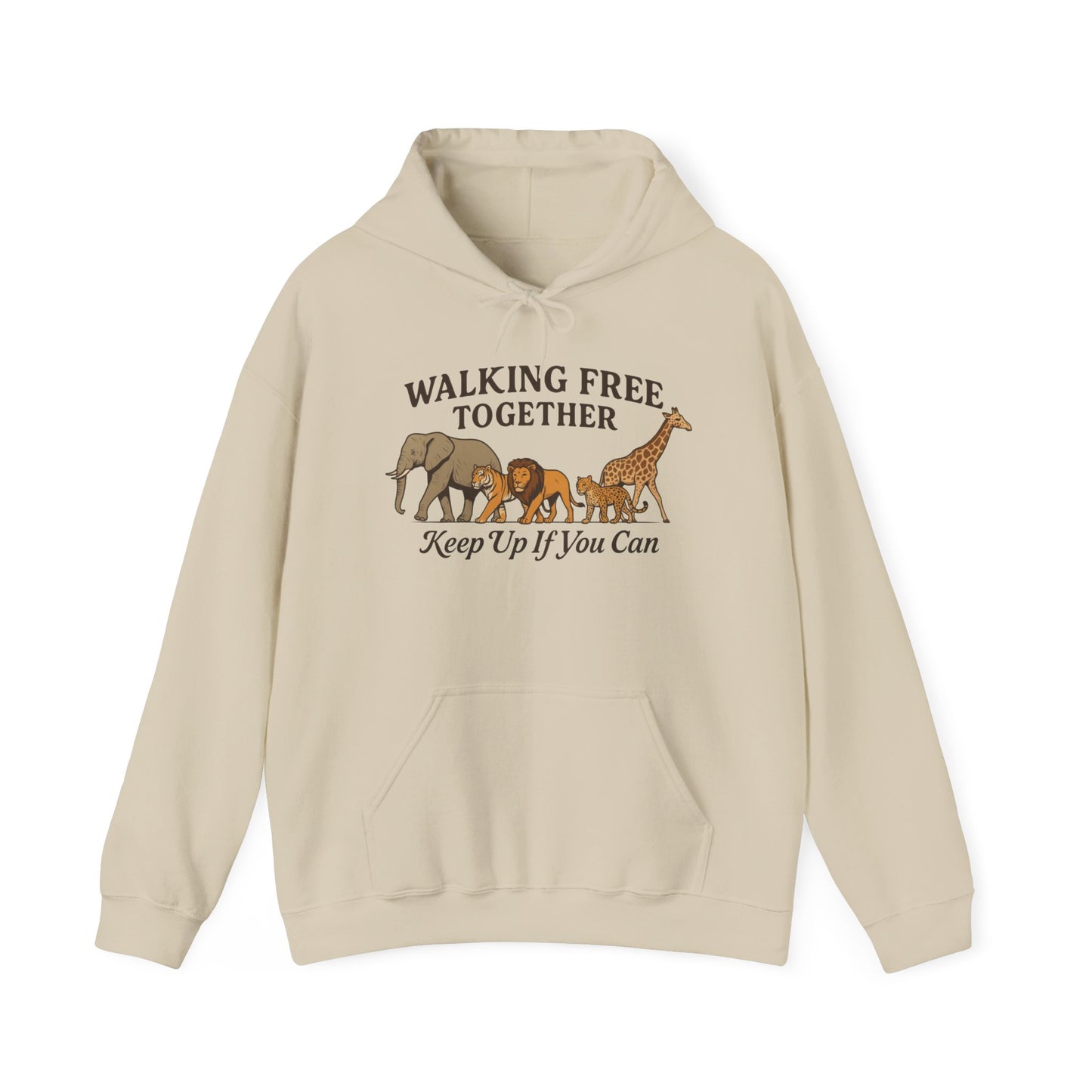 Spirit of the Wild Lion Mens Hoodie - Vacation Mode Funny Jungle King Graphic Pullover for Men, Wildlife Lovers Gift, Cozy Nature Hoodie