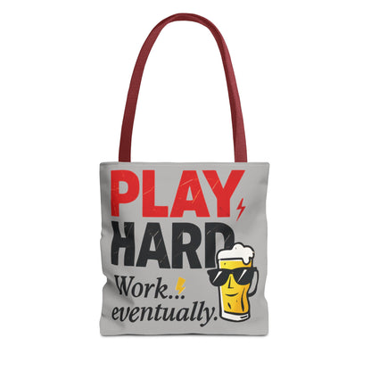 Play Hard Tote Bag - Fun, Stylish, Tote for Work & Play, Summer, Gift, Beach Bag, Everyday Carry, Beach Weekender Bag, large canvas bag