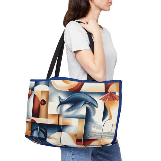 Stylish Weekender Tote Bag, Perfect for Travel, Beach Days, Gym, Shopping, Versatile Handbag