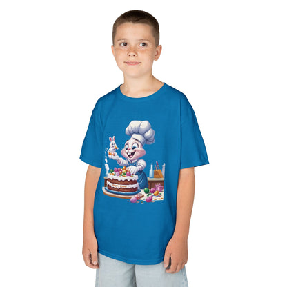 Pastry Chef Easter Bunny T-Shirt - Cute Spring Tee with Chef Bunny and Colorful Cake, Fun Holiday Gift for Kids and Bunny Lovers