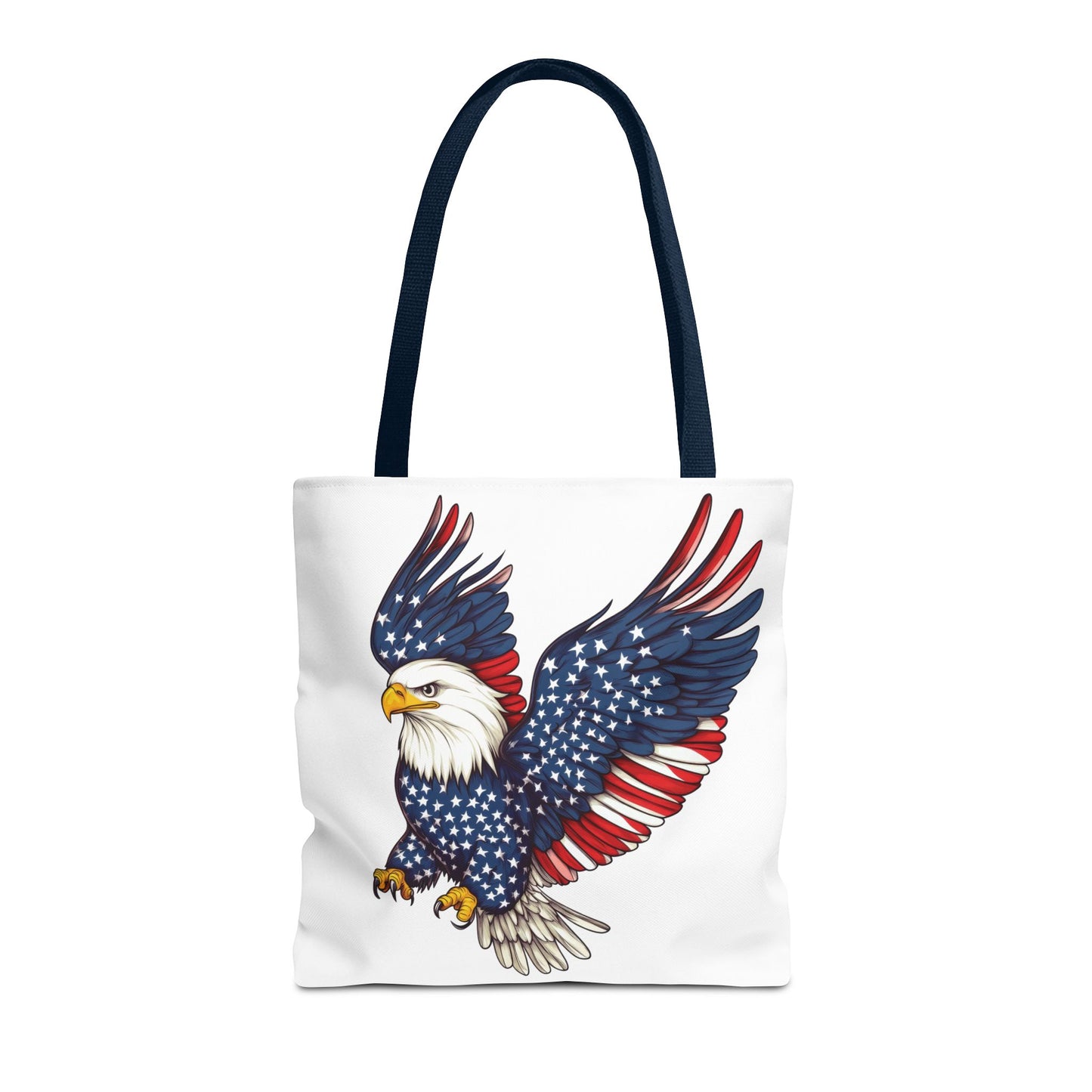 Patriotic Eagle Tote Bag, AOP, Perfect for July 4th, Festivals, Eco-Friendly Shopping, Gift for Nature Lovers, large canvas bag, beach bag