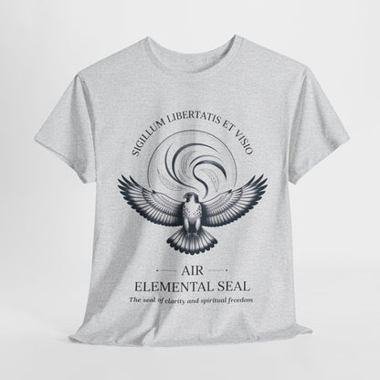 Air Elemental Seal Unisex Cotton Tee, Clarity & Spiritual Freedom Symbol Tee, Unisex Elemental Shirt, Vision Totem Gift, Spiritual Gift