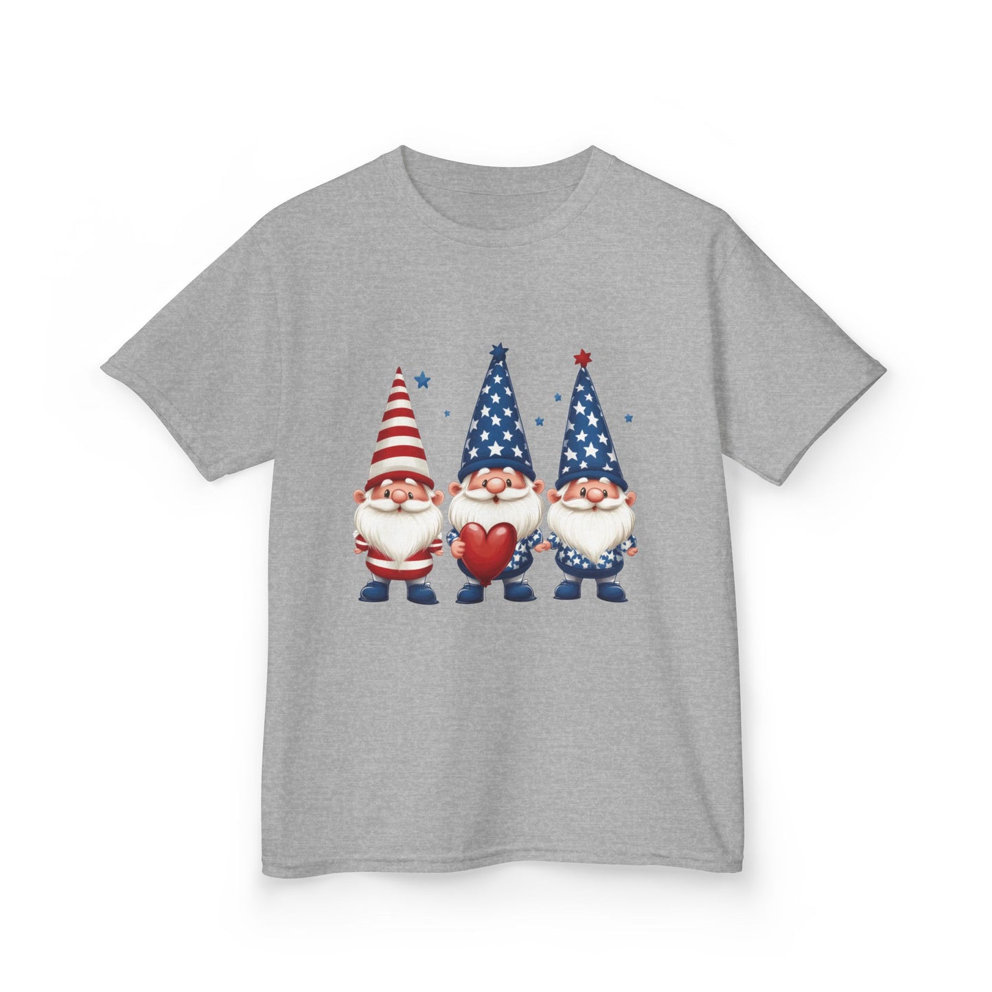 Patriotic Gnome Kids Tee, Cute 4th of July Shirt, Adorable Summer Outfit, Kids Casual Wear, Independence Day Gift