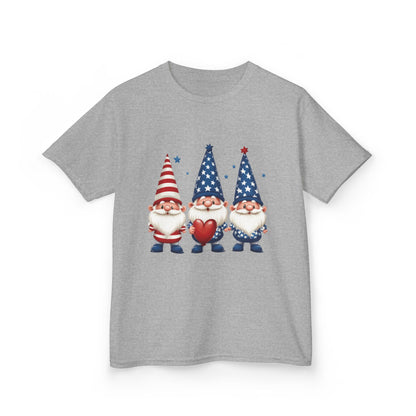 Patriotic Gnome Kids Tee, Cute 4th of July Shirt, Adorable Summer Outfit, Kids Casual Wear, Independence Day Gift